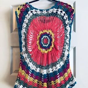 Gorgeous crochet “Orange” brand cover-up/top.